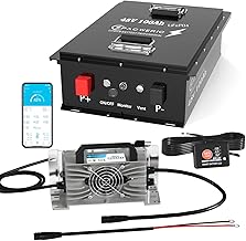 48V 100Ah LiFePO4 Lithium Battery, Built-in Smart 200A BMS, with LCD Monitor and APP, Perfect for Golf Cart, Off Grid