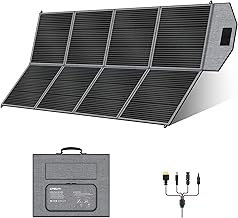 400W Portable Solar Panel, Camping Essentials Foldable Solar Panels Charger with Adjustable Kickstand IP65 Waterproof for Power Station Outdoor RV Camer Off Grid Hiking Emergency Power Backup
